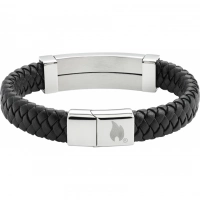 Браслет Zippo Steel Bar Braided Leather Bracelet (22 см) купить в Белгороде