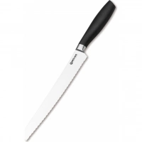 Кухонный хлебный нож Bker Core Professional Bread Knife, 220 мм, сталь X50CrMoV15, рукоять пластик купить в Белгороде