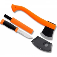 Набор Morakniv Outdoor Kit Orange, нож Morakniv 2000 нержавеющая сталь, цвет оранжевый + топор купить в Белгороде