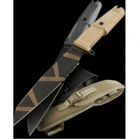 Нож с фиксированным клинком Extrema Ratio Task Desert Warfare 1/3 Serrated, сталь Bhler N690, рукоять прорезиненный форпрен купить в Белгороде