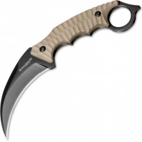 Нож с фиксированным клинком Magnum Spike Karambit — Boker 02SC028, сталь 440A EDP, рукоять стеклотекстолит G10, песочный купить в Белгороде