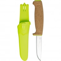 Нож с фиксированным лезвием Morakniv Floating Knife (S) Lime, сталь Sandvik 12C27, пробковая ручка купить в Белгороде