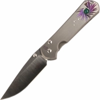 Нож складной Chris Reeve Large Sebenza 21 Agate Cabochon, сталь CPM-S35VN, рукоять титан купить в 