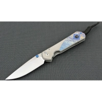 Нож складной Chris Reeve Large Sebenza 21 Almandine Cabochon, сталь CPM-S35VN, рукоять титан купить в 