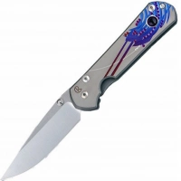 Нож складной Chris Reeve Large Sebenza 21 Ametyst Cabochon L21UN E Amethyst SS14, сталь CPM-S35VN, рукоять титан купить в 