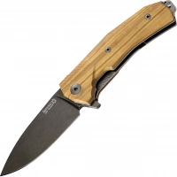 Нож складной LionSteel KUR BUL Olive Wood, сталь Stonewashed & PVD-Coated Uddeholm Sleipner®, рукоять оливковое дерево купить в Белгороде