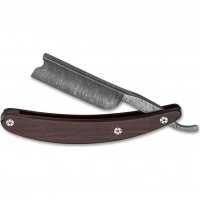 Опасная бритва Boker Master Cutter Damascus 8/8, сталь дамаск, рукоять железное дерево купить в 