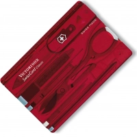 Швейцарская карта Victorinox SwissCard, сталь X45CrMoV15, рукоять ABS-Пластик, красный купить в Белгороде