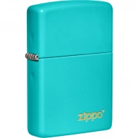 Зажигалка Classic Flat Turquoise ZIPPO Logo купить в Белгороде